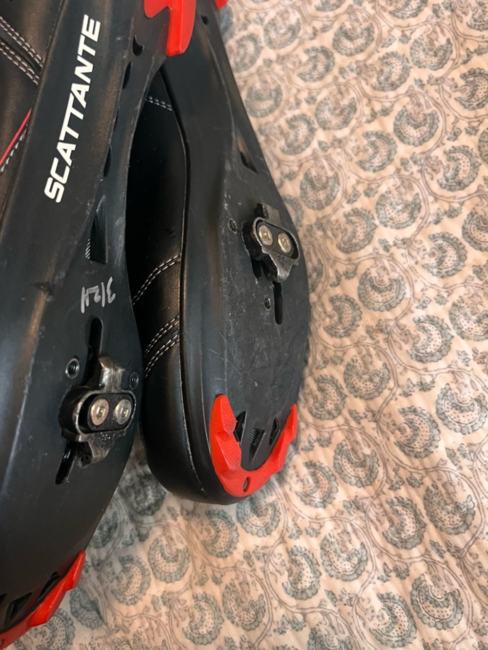 Sp Connect Cycling Shoes In Black, White & Red View 3